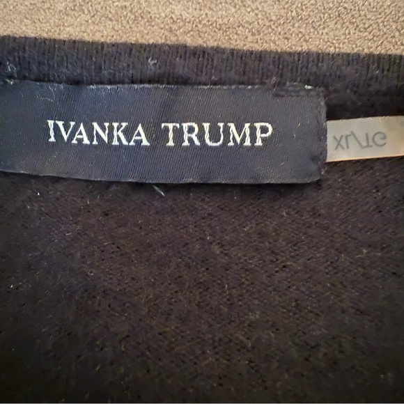 Ivanka Trump Black Sweater with Lace and Ruffle Details - Picture 5 of 7